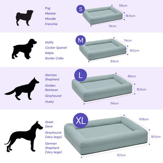 Memory Foam Dog Bed - Canvas Seafoam - Canvas