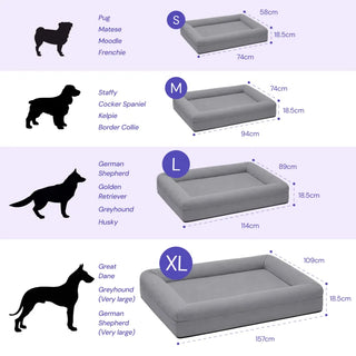 Memory Foam Dog Bed - Canvas Sterling - Canvas
