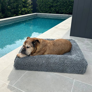 Memory Foam Dog Bed Noodle Charcoal Grey Noodle