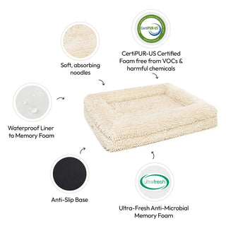 Memory Foam Dog Bed Noodle Ivory Noodle