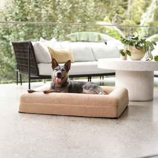 Memory Foam Dog Bed - Polar Fleece Clay Polar Fleece