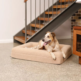 Memory Foam Dog Bed - Polar Fleece Clay Polar Fleece