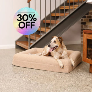 Memory Foam Dog Bed - Polar Fleece Clay Polar Fleece