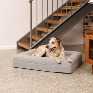 Memory Foam Dog Bed - Polar Fleece Salt Grey Polar Fleece
