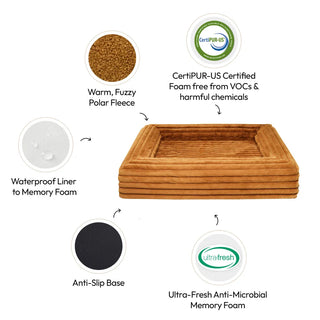 Memory Foam Dog Bed Puffer Nutmeg Puffer