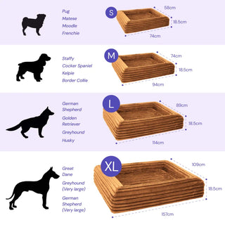 Memory Foam Dog Bed - Puffer Nutmeg - Puffer
