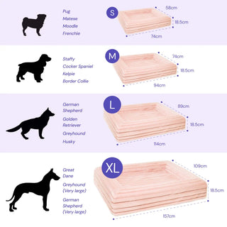 Memory Foam Dog Bed - Puffer Rosewater - Puffer
