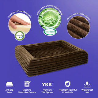 Memory Foam Dog Bed - Puffer Truffle - Puffer