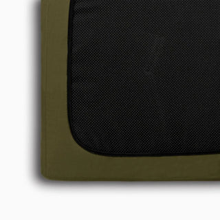 Rectangle Bed Cotton Fitted Sheet Quick Cover Elasticated Base in Khaki Green