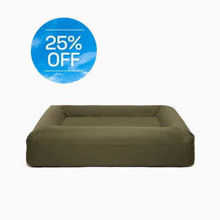 Rectangle Bed Cotton Fitted Sheet Quick Cover in Khaki Green
