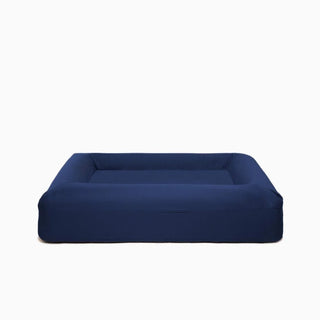 Rectangle Bed Cotton Fitted Sheet Quick Cover in Navy Blue