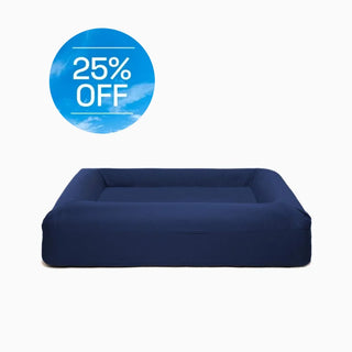 Rectangle Bed Cotton Fitted Sheet Quick Cover in Navy Blue