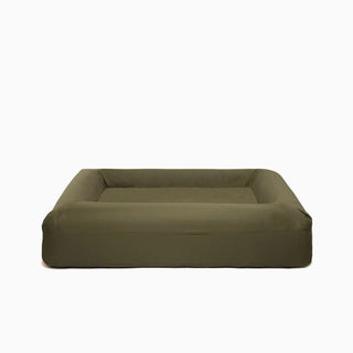 Rectangle Bed Cotton Fitted Sheet Quick Cover in Khaki Green